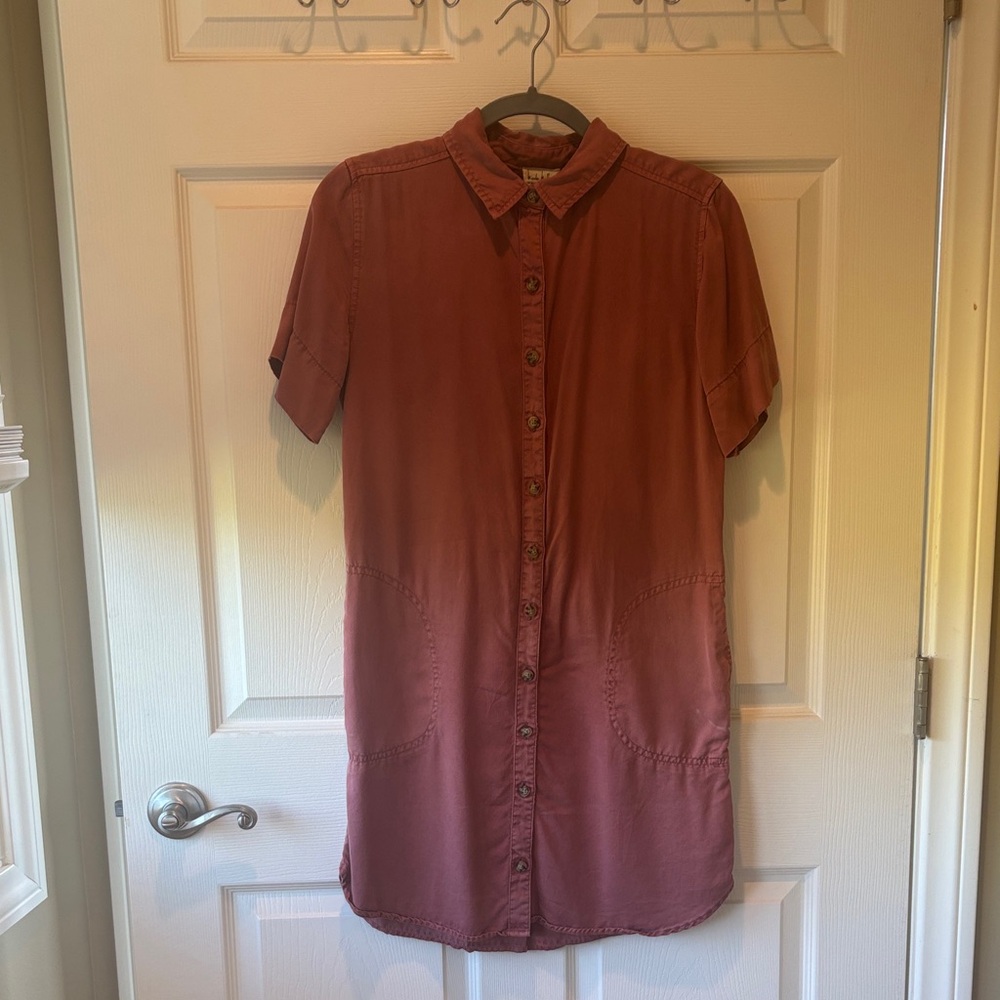 Nicole Miller Red Shirt Dress